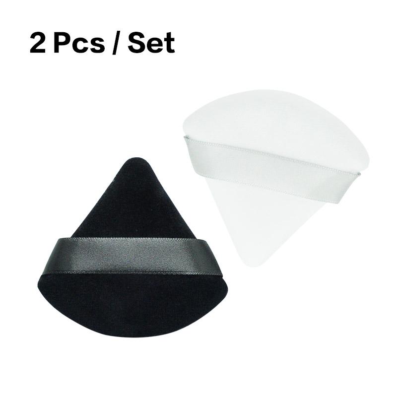 1/2/5Pcs Triangle Velvet Powder Puff Flours Mini Face Makeup Sponge Cosmetics Soft Cotton Face Powder Puff Washable Lightweight