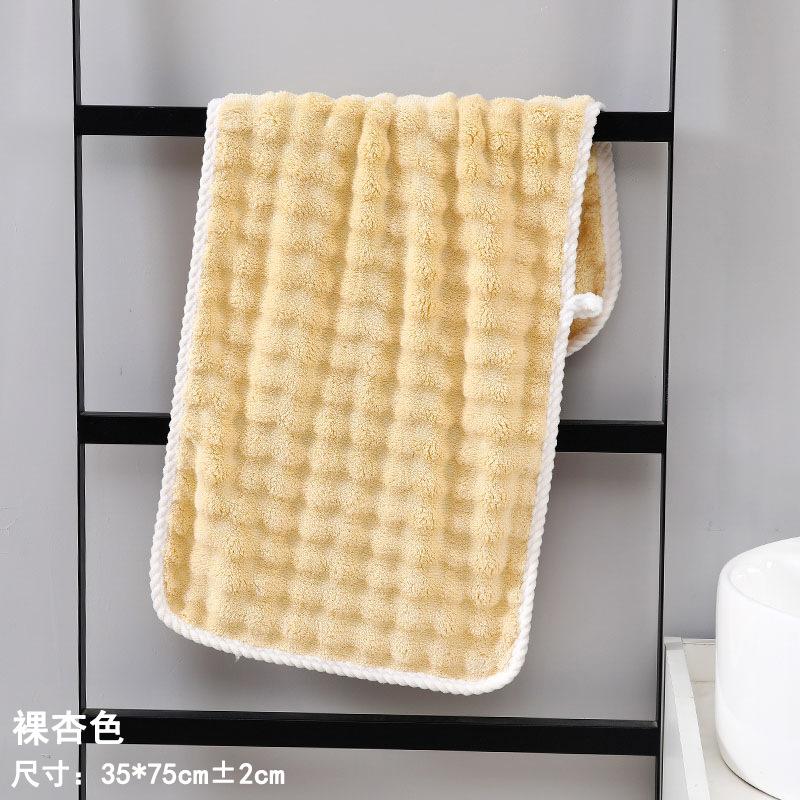Towel summer new coral fleece bubble hemming multi-color face towel soft water absorption is not easy to lose hair face towel