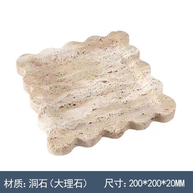 Handcrafted Wabi Sabi Yellow Tray, Geometric High-Footed Multi-Functional Server for Fruit,Natural Crackle Textured Centerpiece