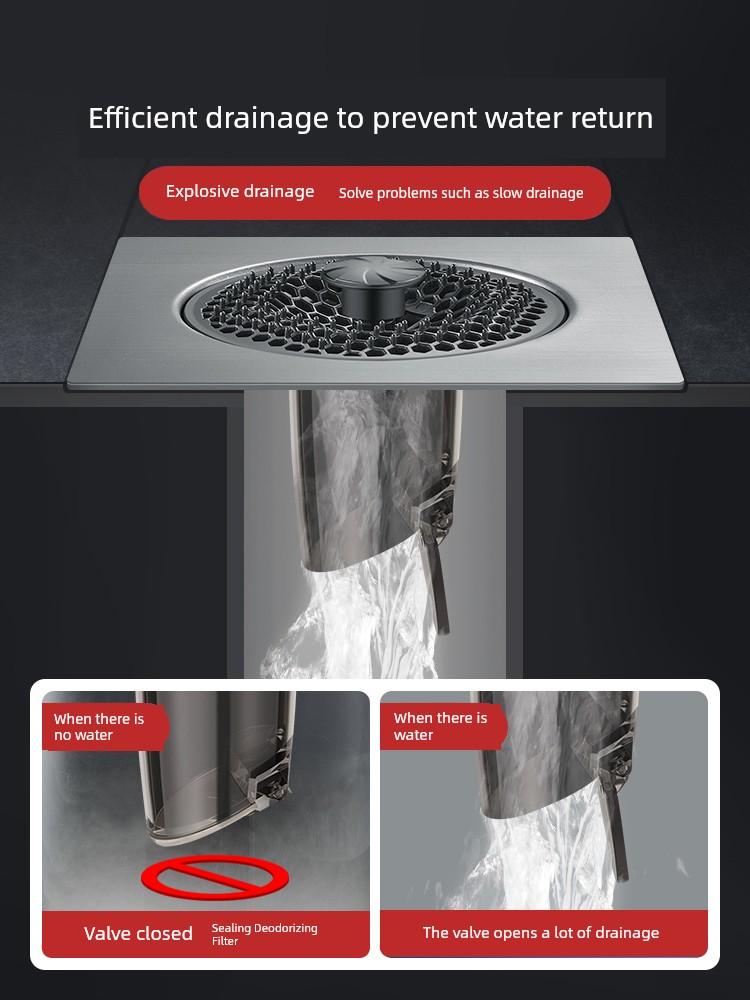 Floor Drain Retreater Sewer Anti-Odor Handy Gadget Sealing Cover Closure Deodorizing Filter Toilet Bathroom Toilet Neutral