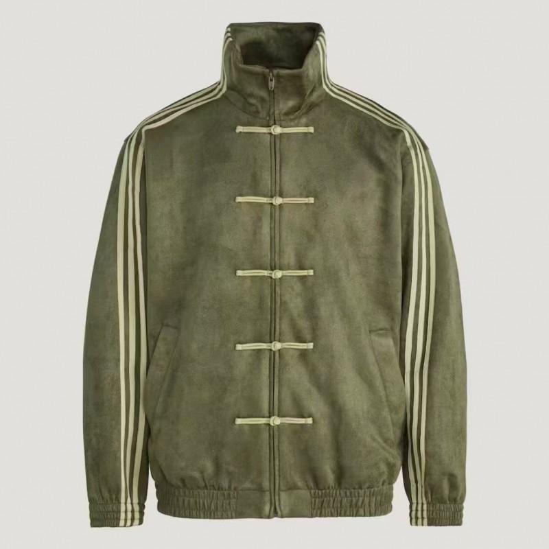 Unisex retro mandarīna apkakles lina maisījuma