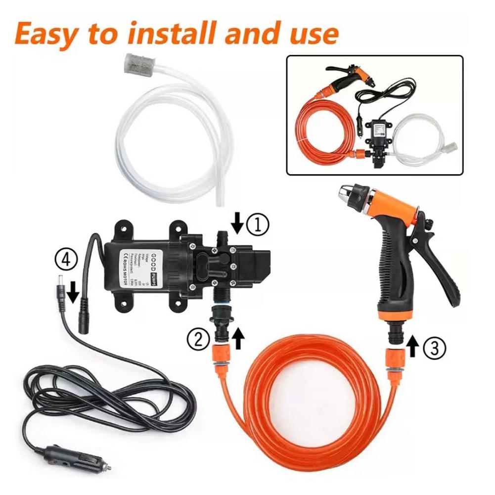12V High-pressure Water Gun Electric Portable Electric Car Washing Pump With 6M Hose For RV Marine Cleaning tools Z4E4