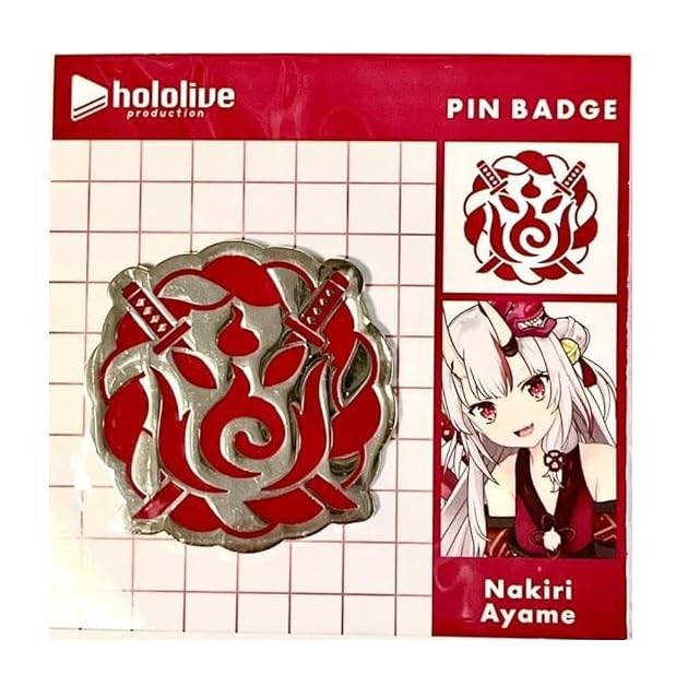 

Ayame Hyakki pin badge Holo Emblem official goods