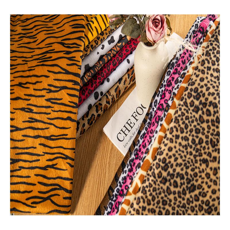 Animal Print Plush Fabric: Tiger, Leopard, Zebra, Cow - Perfect for Costumes, Crafts, and DIY Projects