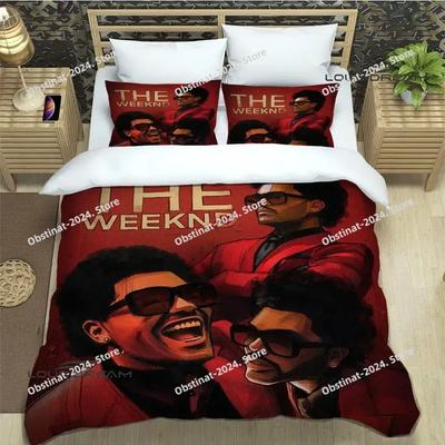Singer The Weeknd Printed Bedding Sets Exquisite Bed Supplies Set Duvet Cover Bed Comforter Set Bedding Set Luxury Birthday Gift