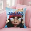 Double Sided Billie Eilish HIT ME HARD & SOFT Album Cushion Cover, Fan Merch Pillowcase for Music Lovers Home Sofa Bedroom Decor