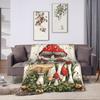 Dreamy Forest Mushroom Blanket  Airplane Travel Flannel Bedding Throws For Bedroom Warm Design Quality Bedspread Birthday Gift