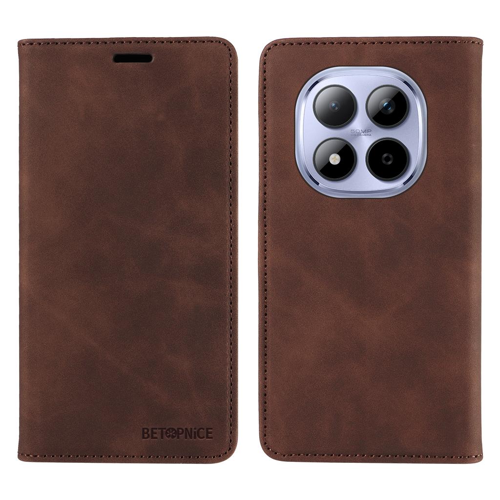 Etui dla Xiaomi Redmi Note 15 Pro 5G BETOPNICE Magnetyczne Zamknięcie Blokowanie RFID Portfel Stojak Skórzane Etui na Telefon