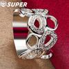925 Sterling Silver AAA Zircon Heart Ring Jewelry