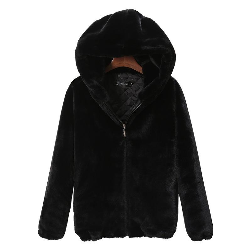 Imitation Mink Coat Women's New Short Hooded Light Trendy Imitation Mink Women's Imitation Fur Coat
