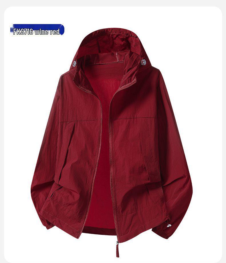 Hot Sale Ice Silk Ultra-Thin Couple's Summer Jacket: Lightweight, Trendy Hong Kong Style for Men's Outdoor Fishing.