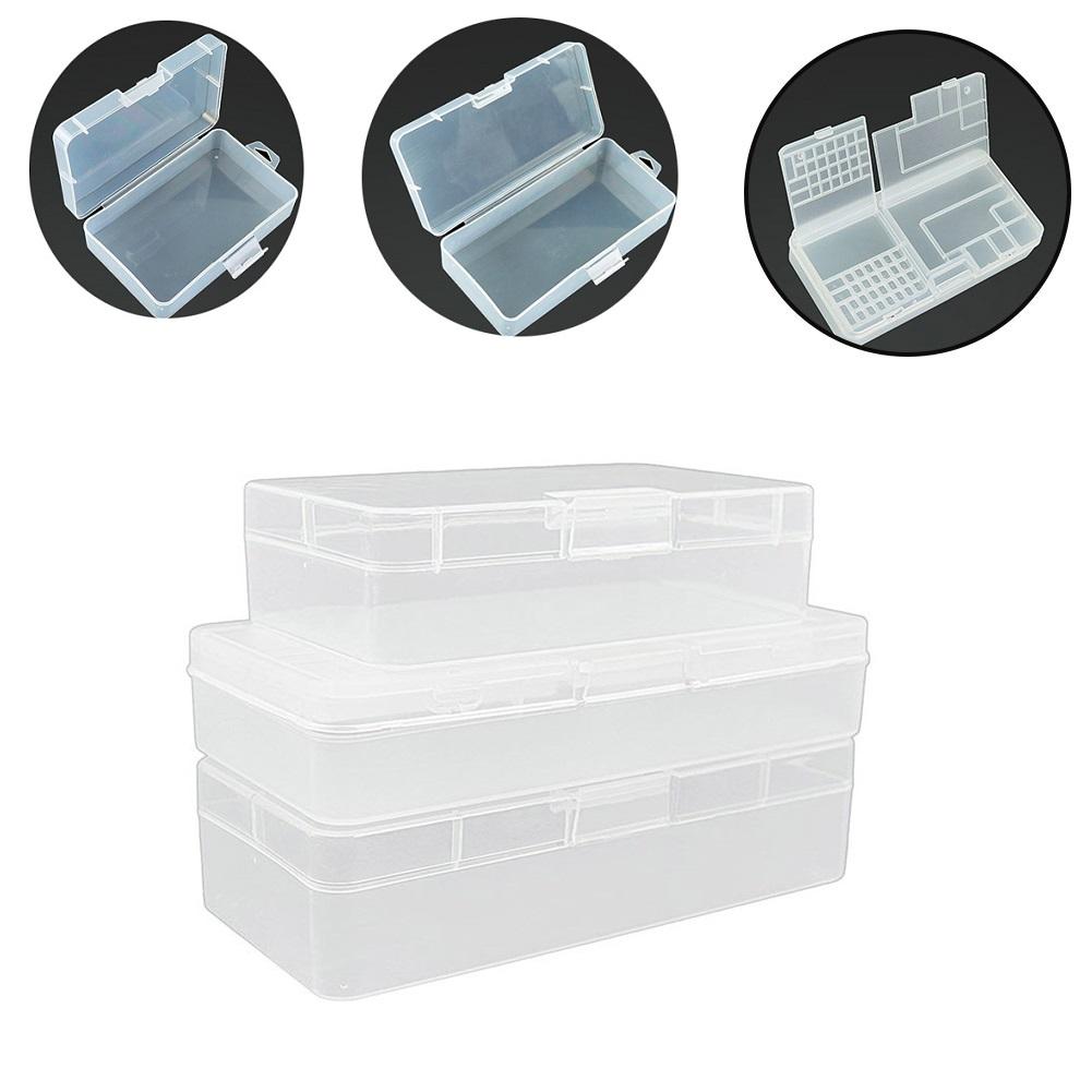 1x Transparent Rectangle PVC Storage Box Screw Holder Case Organizer Container Tool Box Designed Fit For Smart Phone Repair