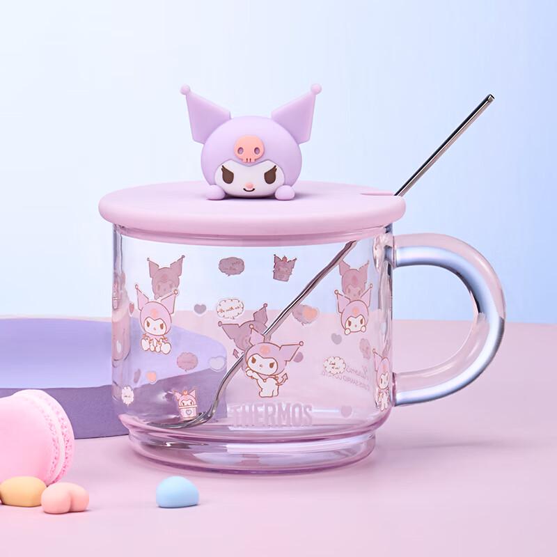 Thermos Sanrio Kuromi Borosilicate Glass Straw Cup