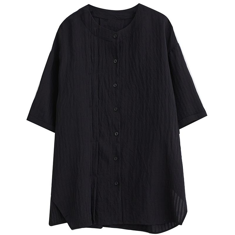 Camicie e camicette vintage in cotone a maniche corte oversize per camicetta Top estivi casual larghi da donna camicia con bottoni