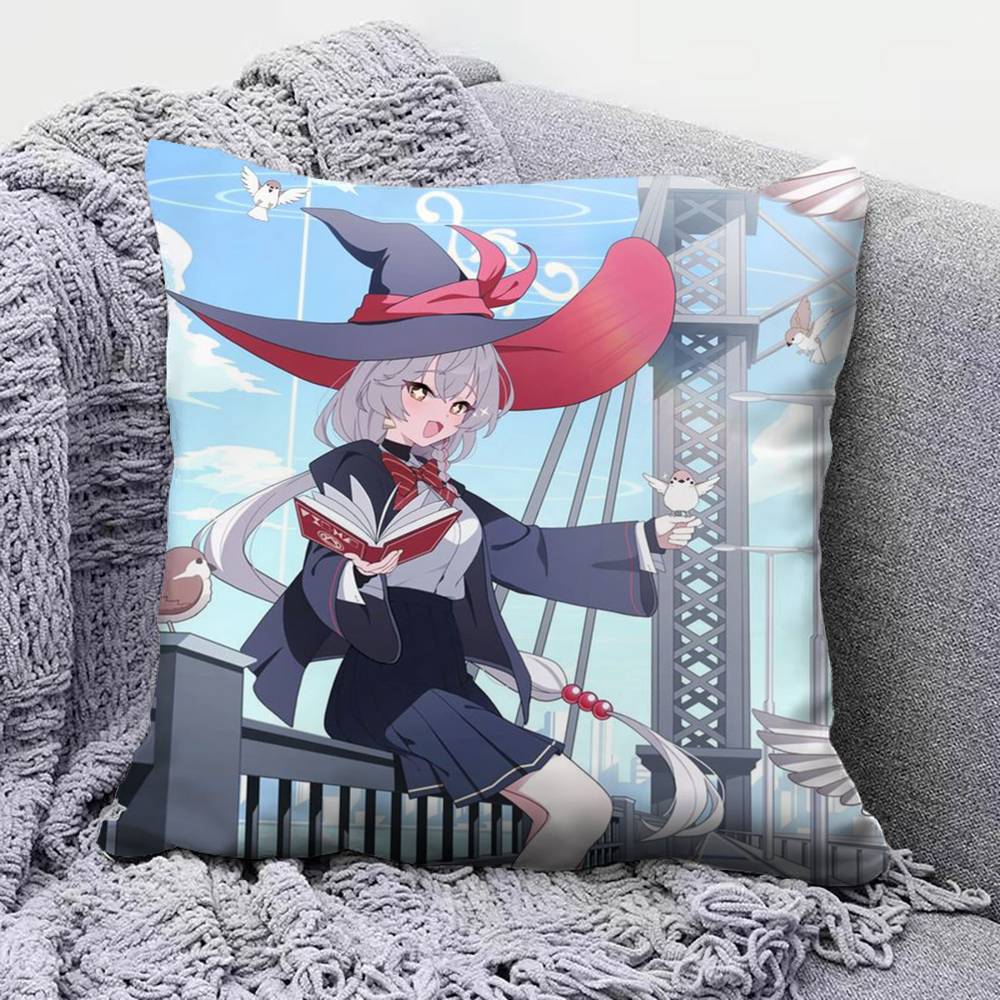 Eri Shirao Blue Archive Anime Girl  Pillow Covers Home Sofa Cushion Covers and Aecorative Custom