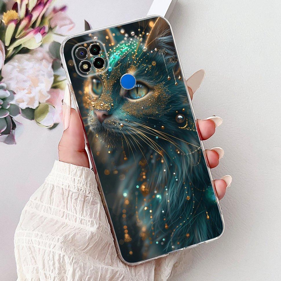 Coque pour Xiaomi Redmi 9C Mode Chat Coque Arrière de Téléphone Pour Xiaomi Redmi9C 9 C Redmi 9C Coque Souple en Silicone 6.53'' Sacs Pare-chocs