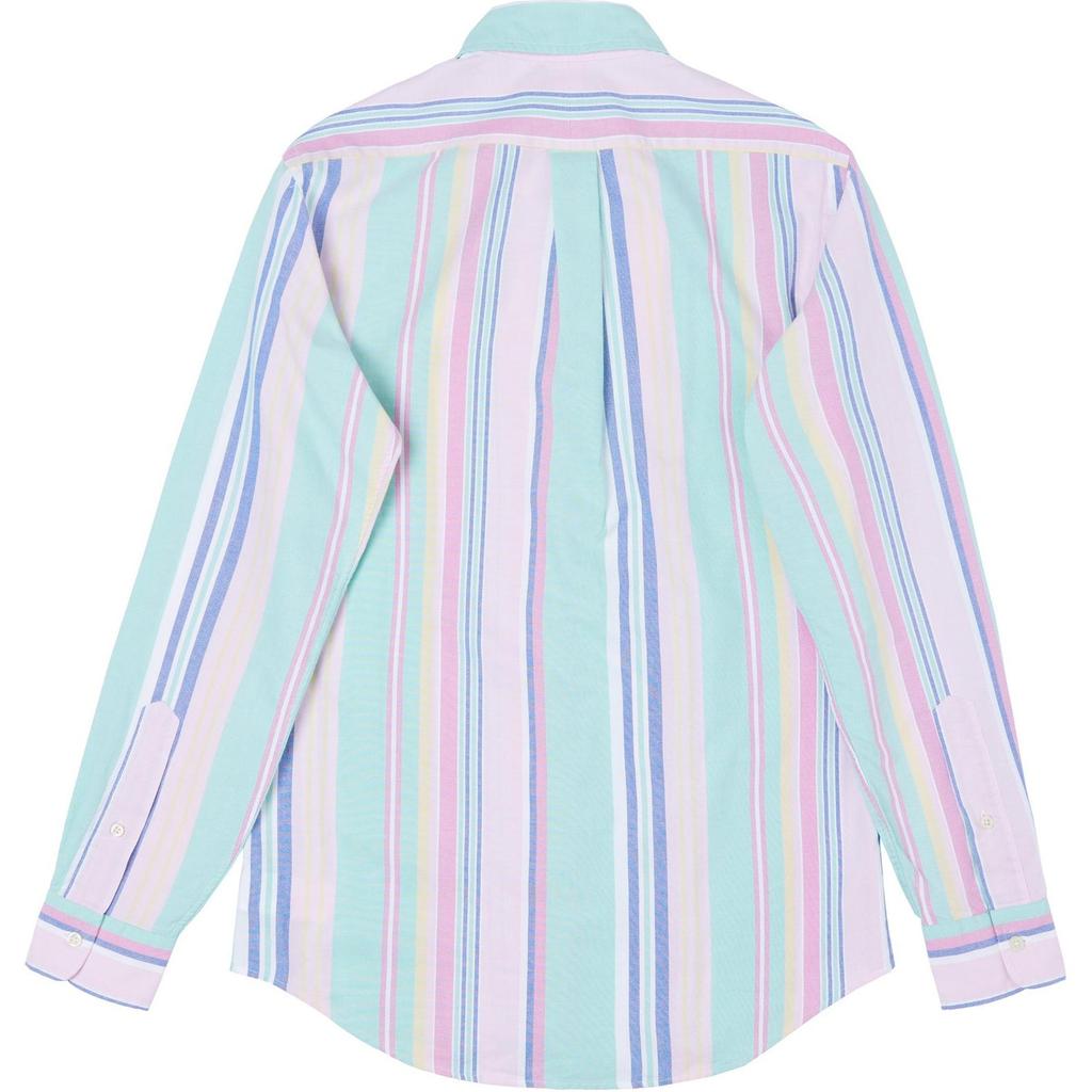 Polo Ralph Lauren SS24 Logo Embroidered Striped Long Sleeve Shirt Men Shirts Multicolor 710937406-001