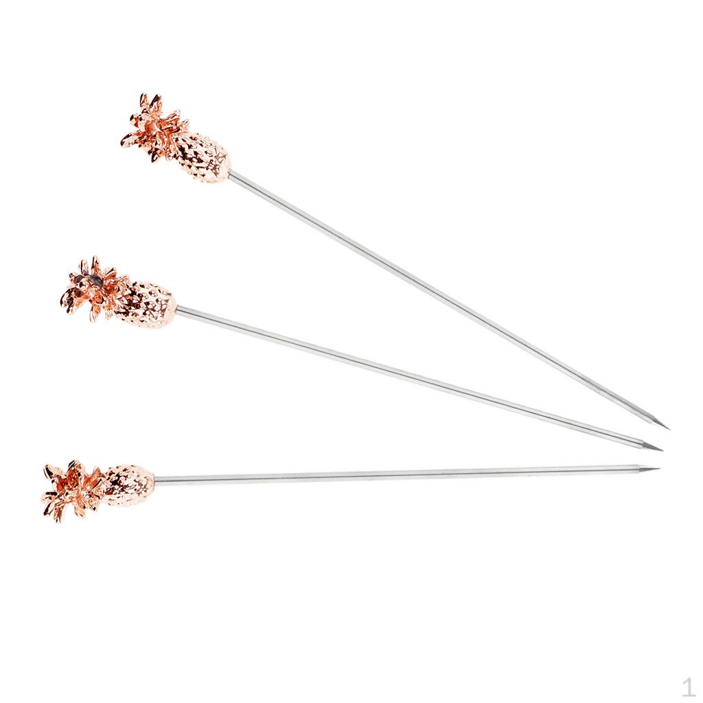 

3 Pieces Cocktail Stainless Steel, Reusable, 12 Cm рожевий колір золота