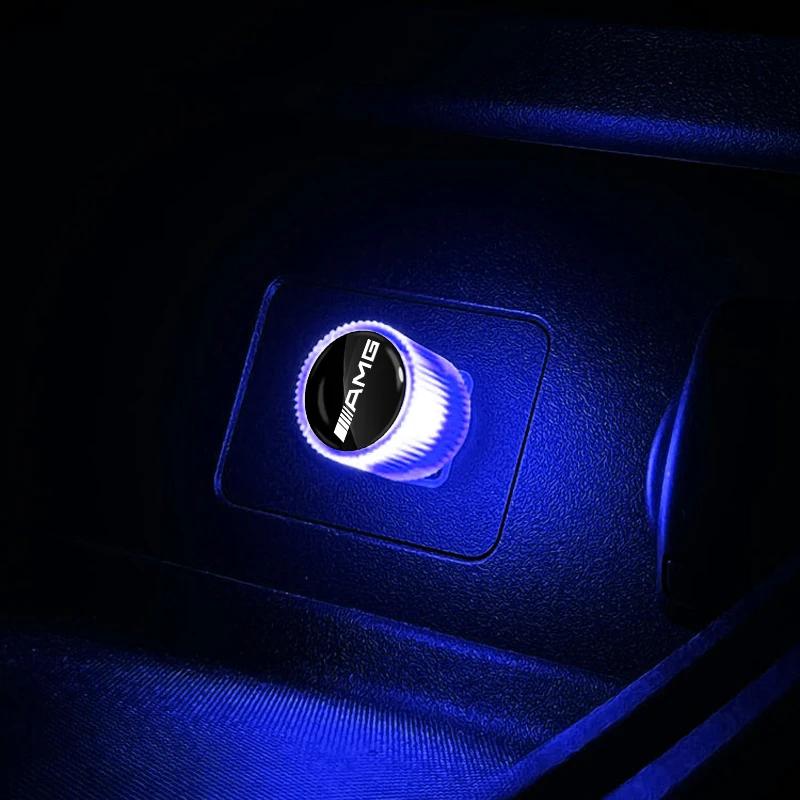 AABIG1 LED Car Atmosphere Lights Auto Interior Decoration Accessories Stickers For Mercedes Benz C200 C300 A160 180 B200 W108 W124 W126