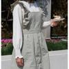 Waterproof Sleeveless Apron For Kitchen And Art With Ruffled Style Crossback
