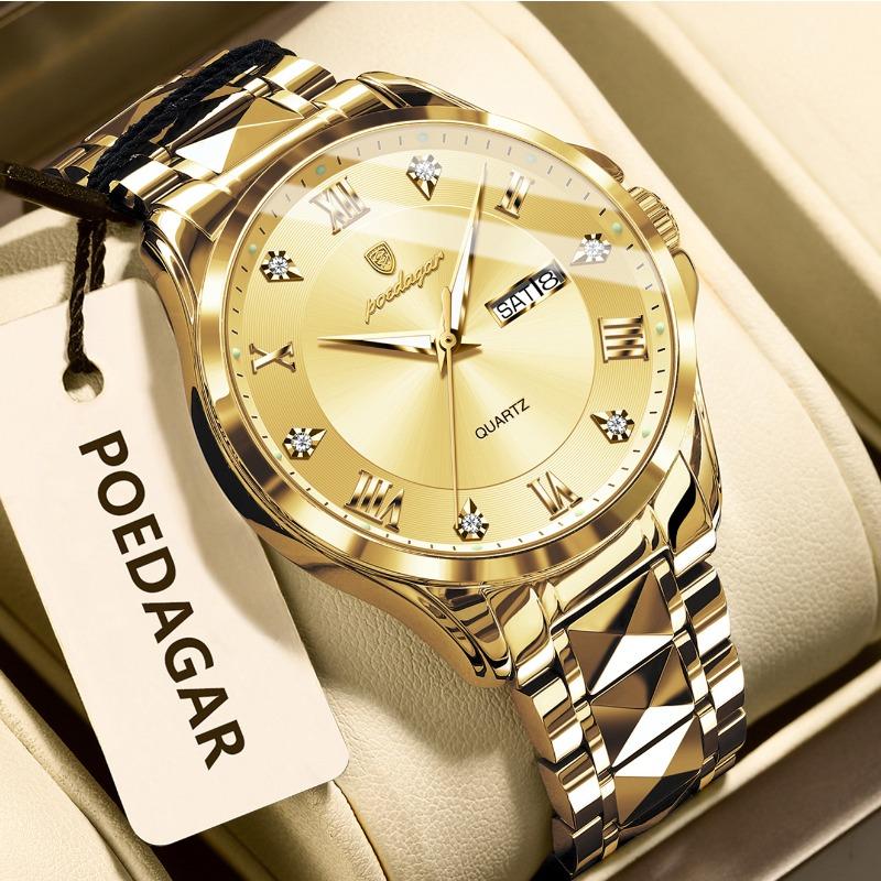 New Top Brand Fashion Men's Watch Luxury Double Calendar Fashion Business Luminous Men's Watch