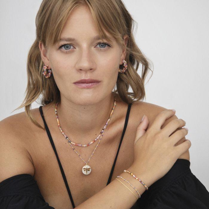 Bracelet - Luxenter - Ufela - Argent 925 - Or jaune 18k - Cristaux multicolores