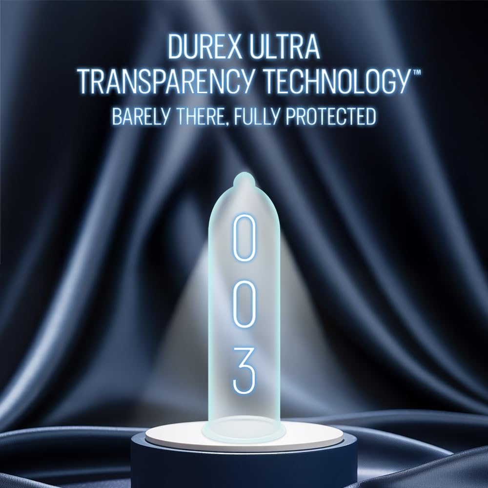 Durex Invisible 003 Condoms 10S | Micro Thin Condom for Maximum Sensations