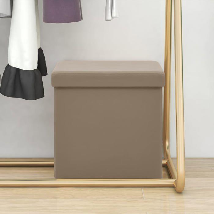 VidaXL Tabouret de Rangement Pliable Coffre de Rangement Conteneur de Rangement de Salon Salle de Séjour Maison Intérieur 338784