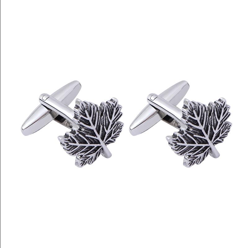 Vintage Maple Leaf Shape Mens Cufflinks Canadian Leaves Cuff Links Shirt Tuxedo Punk Rock Button Jewelry Accessories Ornaments