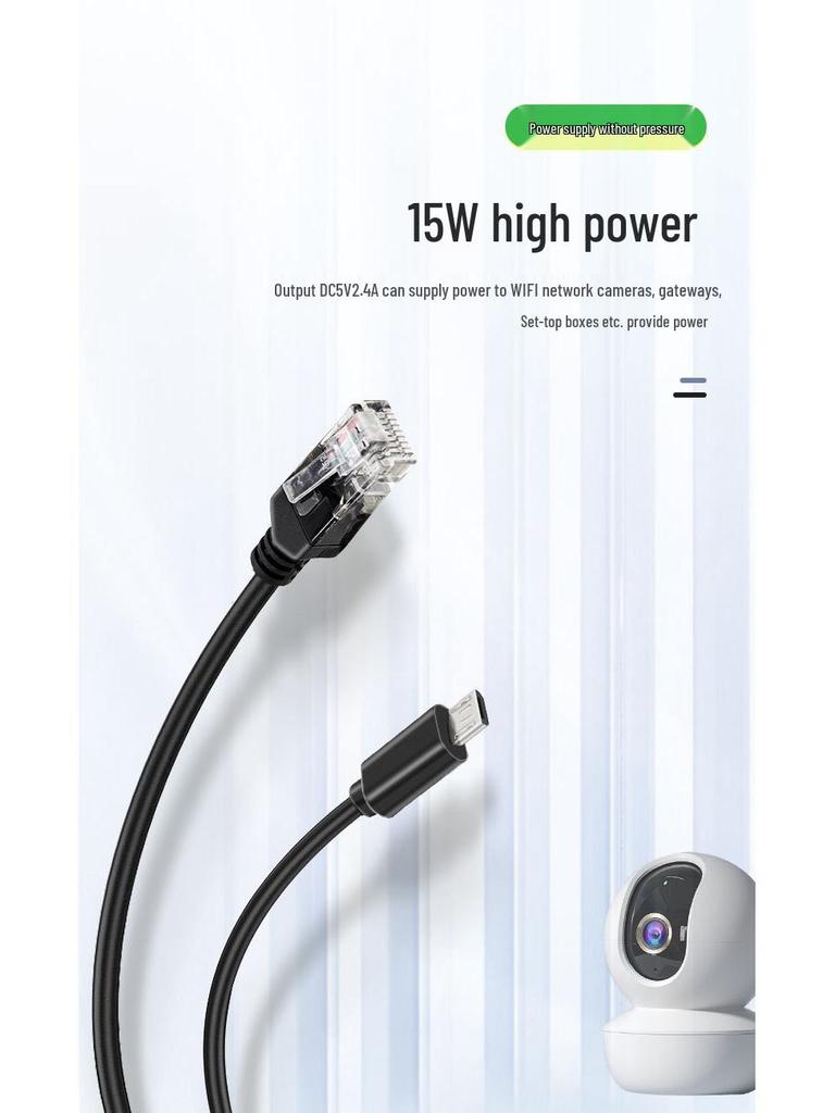 MicroUSB PoE Splitter 48V to 5V Power Supply Module for Android Devices