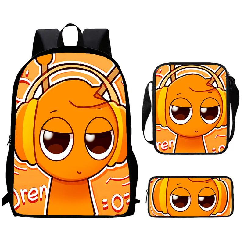 Sprunki Rhythm Box, Game Anime Backpack, Student Schoolbag, Computer Bag