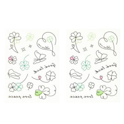 Art Box Clover Tattoo Sticker, 1 Piece