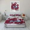 "Red and White Abstract Avalanche Design" Print Bedding Set Duvet Cover Pillowcases (1* Duvet Cover 2* Pillowcases Do Not Include Comforter)