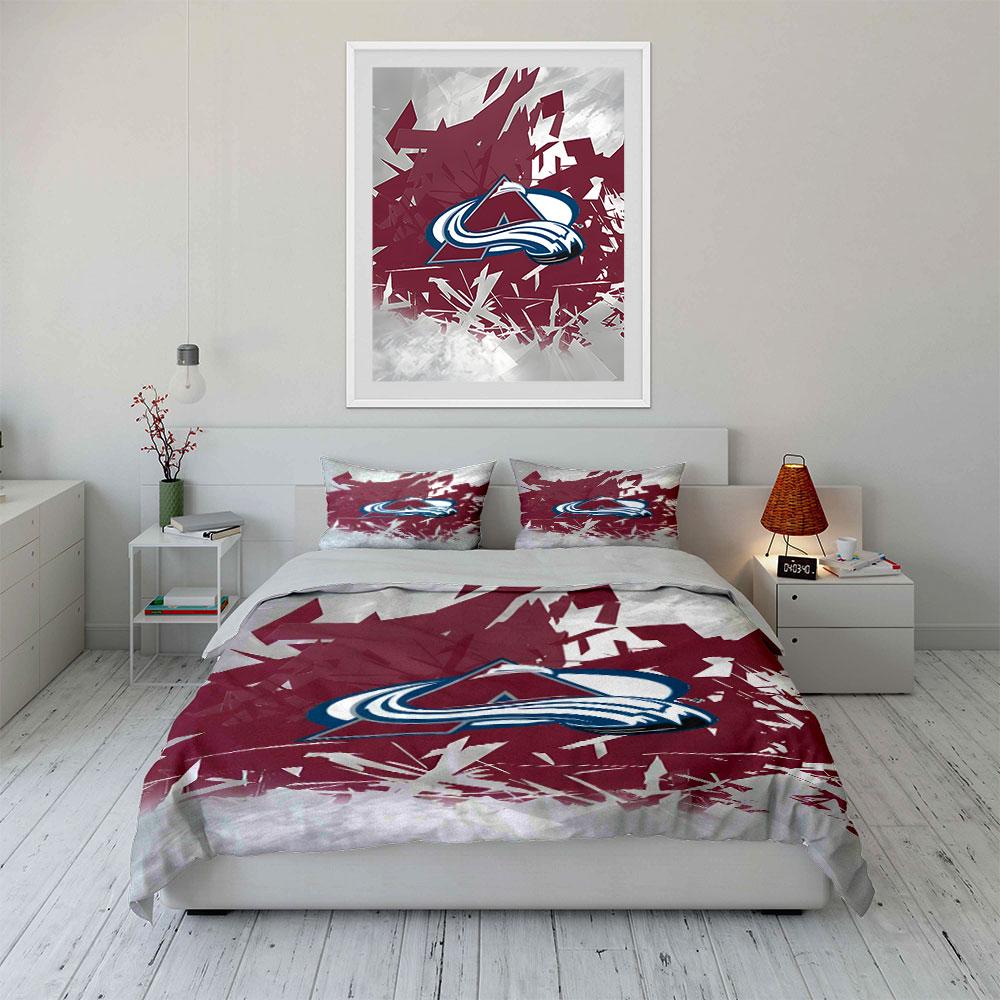 "Red and White Abstract Avalanche Design" Print Bedding Set Duvet Cover Pillowcases (1* Duvet Cover 2* Pillowcases Do Not Include Comforter)