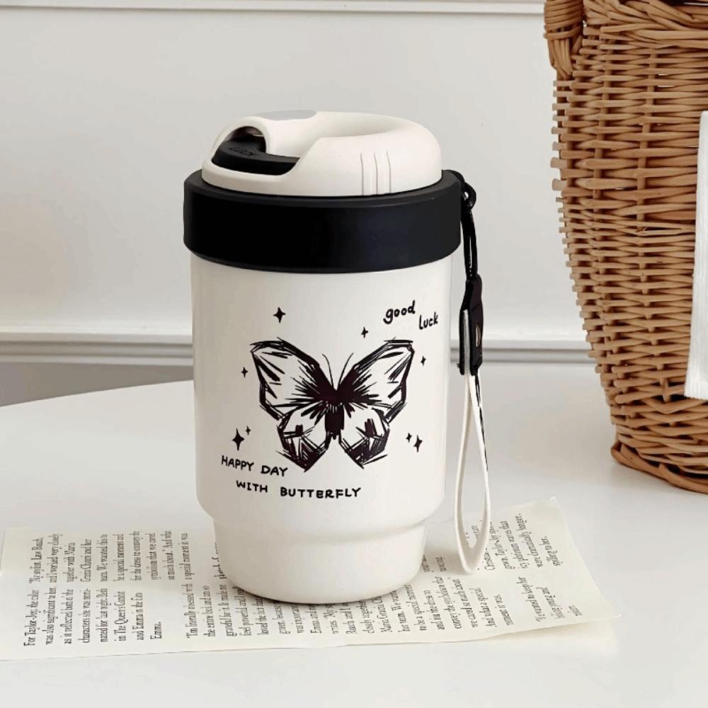 

Двухслойная вакуумная чашка-термос из нержавеющей стали 316, портативная бутылка для воды, заваривание чая белый