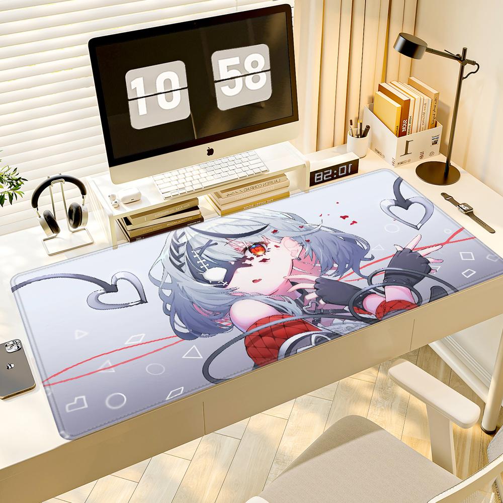Anime Desk Mat Hololive Sakamata Chloe Large Mousepad Keyboard Extended Pads Kawaii Girl Mouse Pad Office Pc Rubber Mouse Mats