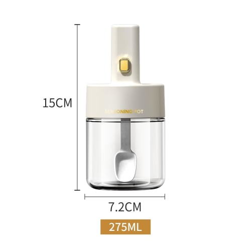 ZASA: All-in-one, Essential Seasoning Container with Integrated Spoon, Airtight Seasoning Storage Container, Kitchen Storage, and Stylish Seasoning Co