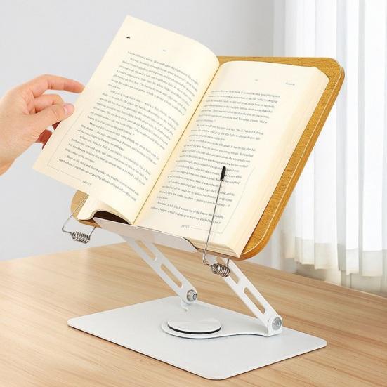 Rotating Folding Reading Stand Adjustable Book Holder with 360° Rotating Bases Foldable Designs