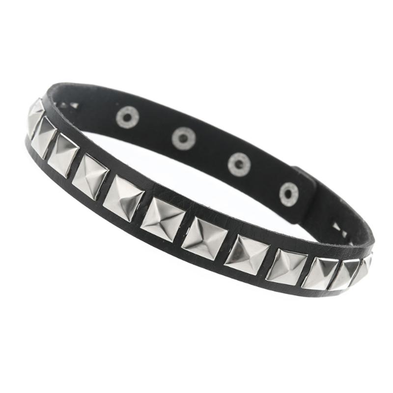 1Pc Punk Women Harajuku Heart Religion Cross PU Leather Choker Necklaces Punk Gothic Spike Rivet Collares Bell Torques Jewelry