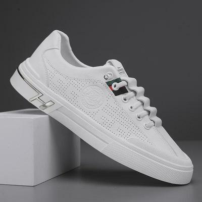 Męskie 2025 Jesienne Casualowe Białe Skórzane Wsuwane Sneakersy - Oddychające, Wszechstronne, Modne Buty Sportowe