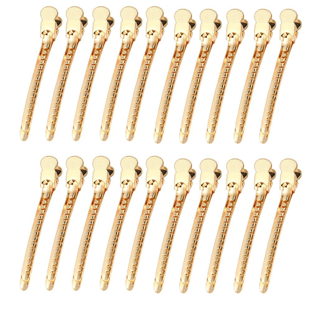 20Pcs Simple Salon Hairpin Clamps 9.5cm DIY Alligator Hair Clips Hair Care Hairdressing Duckbill Fluffy Clamps Barber