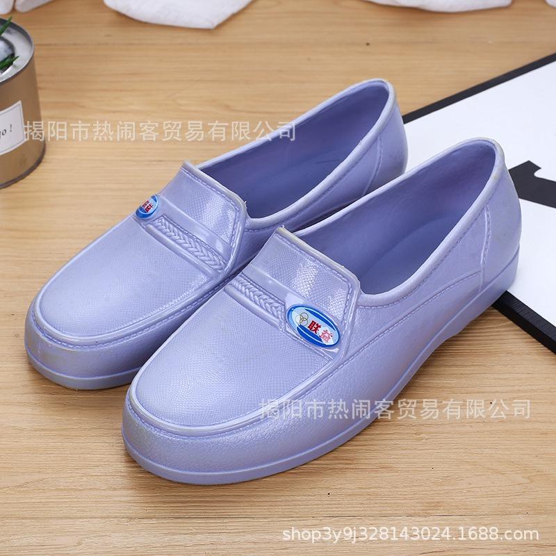Spring and Autumn Men's Shallow Mouth Rain Shoes Waterproof Shoes Grey Brown Clay Shoes Non-slip Easy Cleaning Quick-drying Water Shoes Without Inner
