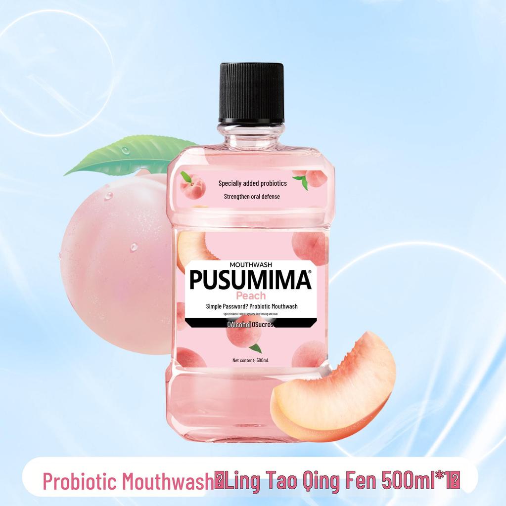 Minty Probiotic Antibacterial Mouthwash: Fresh Breath, Long-Lasting, Sugar-Free, Portable.