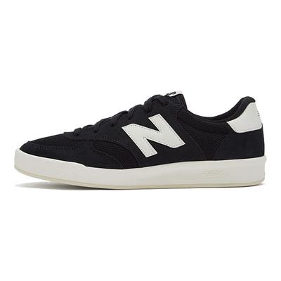 NB 300 Fabric Two-Layer Cowhide Casual Wear Durable Lightweight Breathable Low-Top Skate Shoes Unisex Sneaker Black White CRT300K1