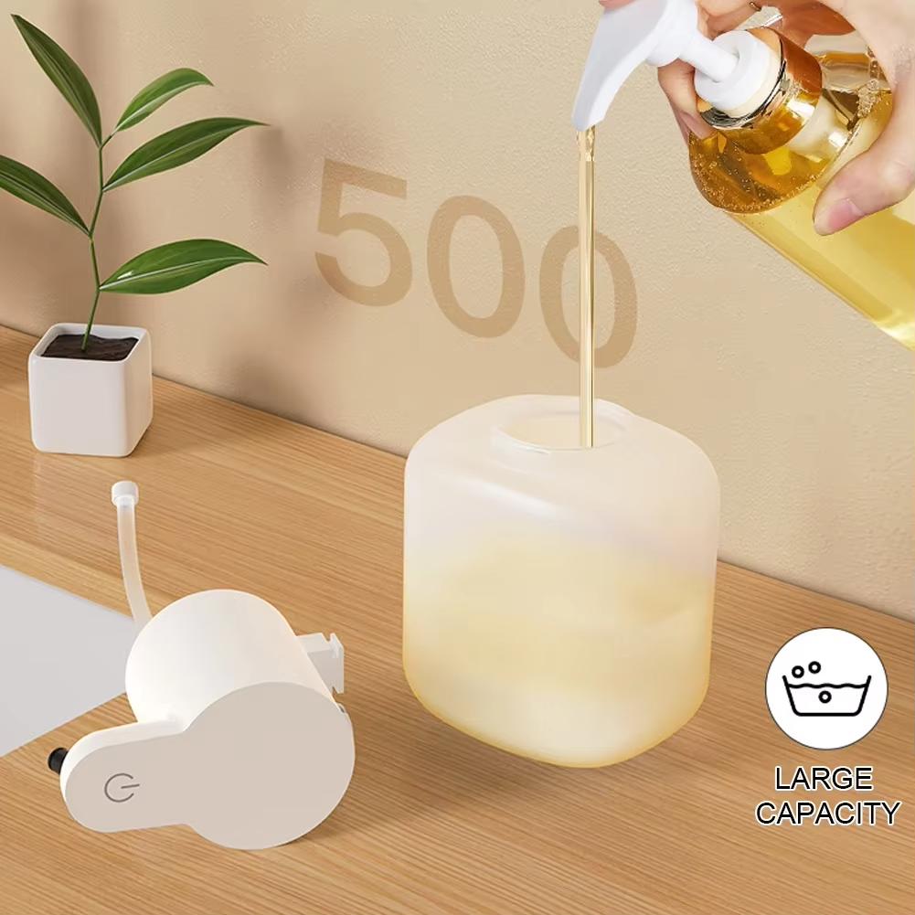500ML Touchless Wall-Mounted Infrared Automatic Sense Kitchen Soap Dispenser IPX5 Waterproof Electric Hand Dish Washing Machine
