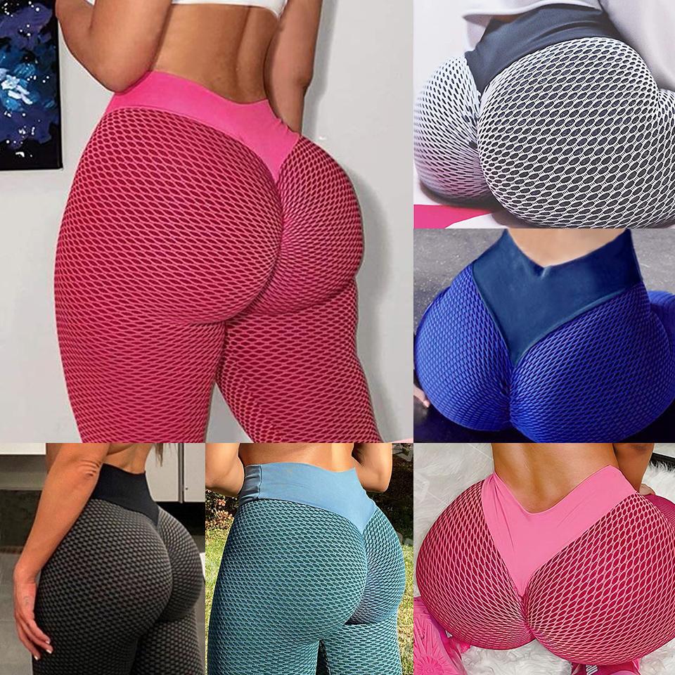 Buy Yoga Pants Scrunch Butt Lifting Workout Leggings for Women Textured