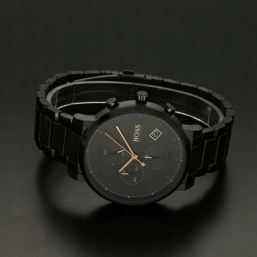 Hugo Boss 1513780 Men's Watch Black Strap Black Dial 43 Mm + Box