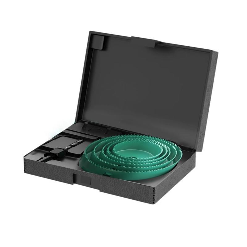 5/8/13Pcs Saw Set Installation Plate Woodworking Tool with Storage Case Hole Opener Accessories 19-64/64-127/19-127mm