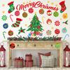Christmas Plastic Self-adhesive Wall Stickers, Christmas Tree Candy Stickers, Party Room Wall Decorations, Christmas Decoration Wall Stickers