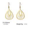 Bohemian Flower Filigree Drop Earrings Stainless Steel Waterproof Dangle Earring Women Ethnic Jewelry Valentine Gift